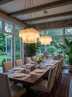 Maren Tiered Alabaster Tile Chandelier