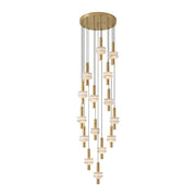 Marlen Stacked Stone Alabaster Chandelier