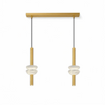 Marlen Stacked Stone Alabaster Chandelier