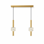 Marlen Stacked Stone Alabaster Chandelier