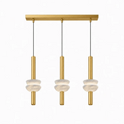 Marlen Stacked Stone Alabaster Chandelier