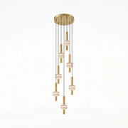 Marlen Stacked Stone Alabaster Chandelier