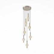 Marlen Stacked Stone Alabaster Chandelier