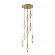 Marlen Stacked Stone Alabaster Chandelier