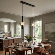 Marlen Stacked Stone Alabaster Chandelier