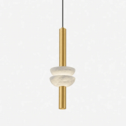 Marlen Stacked Stone Alabaster Chandelier