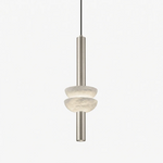 Marlen Stacked Stone Alabaster Chandelier