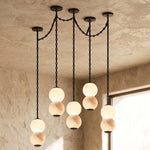 Marlowe Stacked Alabaster Chain Chandelier
