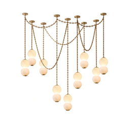 Marlowe Stacked Alabaster Chain Chandelier