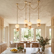 Marlowe Stacked Alabaster Chain Chandelier