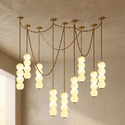 Marlowe Stacked Alabaster Chain Chandelier