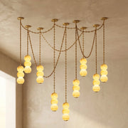 Marlowe Stacked Alabaster Chain Chandelier