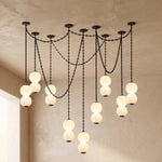 Marlowe Stacked Alabaster Chain Chandelier