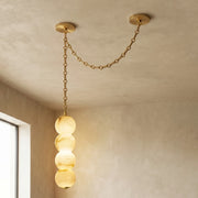 Marlowe Stacked Alabaster Chain Chandelier