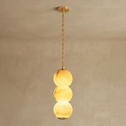 Marlowe Stacked Alabaster Chain Chandelier