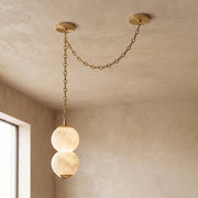 Marlowe Stacked Alabaster Chain Chandelier