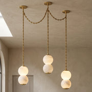 Marlowe Stacked Alabaster Chain Chandelier