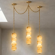 Marlowe Stacked Alabaster Chain Chandelier