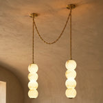 Marlowe Stacked Alabaster Chain Chandelier