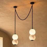 Marlowe Stacked Alabaster Chain Chandelier