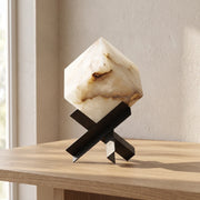 Modern Alabaster Cube Table Lamp — image 16