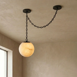 Alabaster Spherical Chain Chandelier