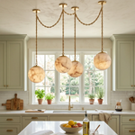 Alabaster Spherical Chain Chandelier