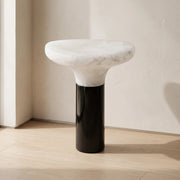 Mushroom Cap Alabaster Table Lamp