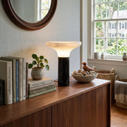 Mushroom Cap Alabaster Table Lamp