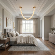 Liora Beaded Alabaster Swag Chandelier