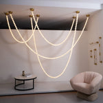 Liora Beaded Alabaster Swag Chandelier