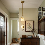 Ondelle Curved Rod Alabaster Pendant Light
