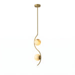 Ondelle Curved Rod Alabaster Pendant Light