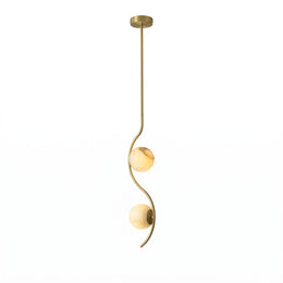 Ondelle Curved Rod Alabaster Pendant Light