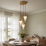 Ondine Faceted Alabaster Drop Chandelier