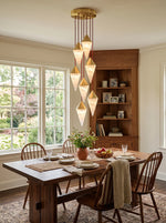 Ondine Faceted Alabaster Drop Chandelier