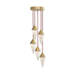 Ondine Faceted Alabaster Drop Chandelier