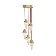 Ondine Faceted Alabaster Drop Chandelier