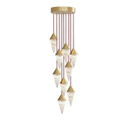 Ondine Faceted Alabaster Drop Chandelier