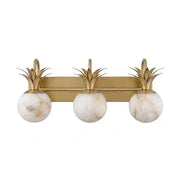 Palmyra Alabaster Globe Palm Wall Sconce