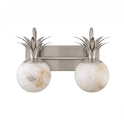 Palmyra Alabaster Globe Palm Wall Sconce