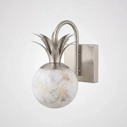 Palmyra Alabaster Globe Palm Wall Sconce