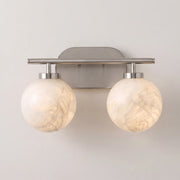 Perlune Globe Alabaster Vanity Wall Light