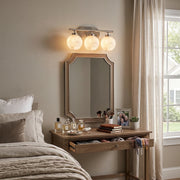 Perlune Globe Alabaster Vanity Wall Light