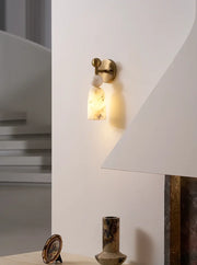 Perrin Stacked Alabaster Wall Sconce
