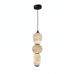Perrine Stacked Alabaster Pendant Light