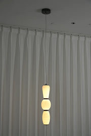 Perrine Stacked Alabaster Pendant Light