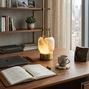 Portable Alabaster Lantern Table Lamp — image 5