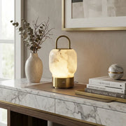Portable Alabaster Lantern Table Lamp — image 4