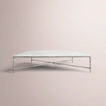 Caloria Thaddeus Marble Square Coffee Table — CARRARA MARBLE-PEWTER / 36